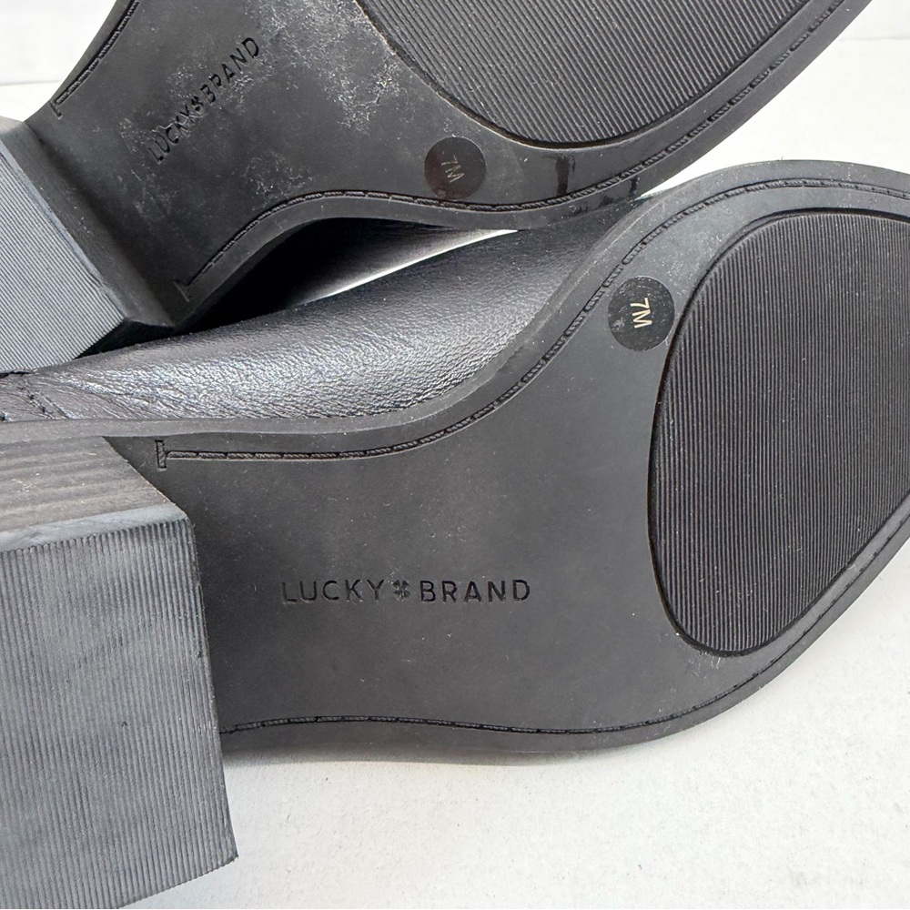 Lucky‎ Brand Licidola Black Leather Ankle Boots Women’s Size 7M - Picture 6 of 8